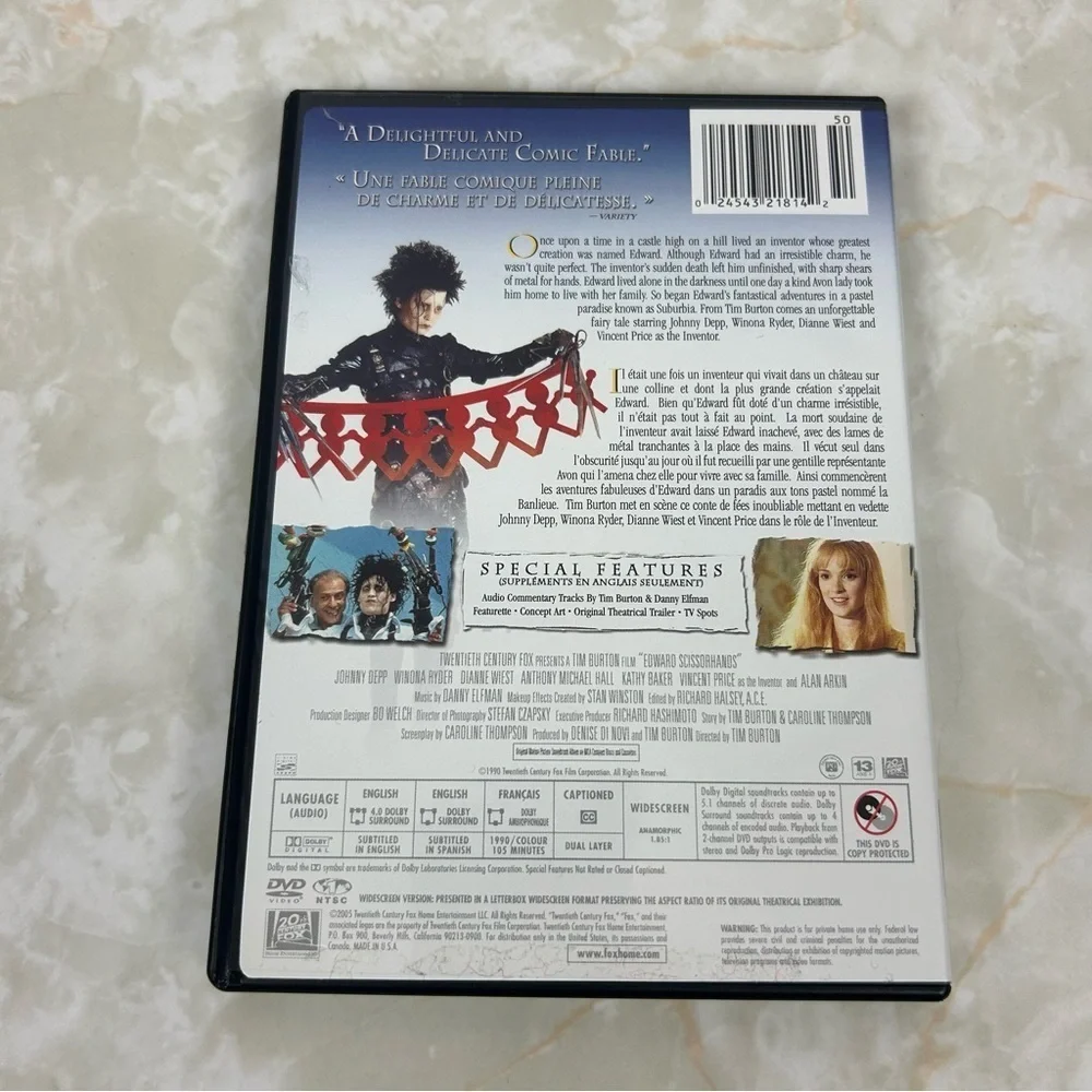 Edward Scissorhands Anniversary Edition DVD - Picture 2 of 4